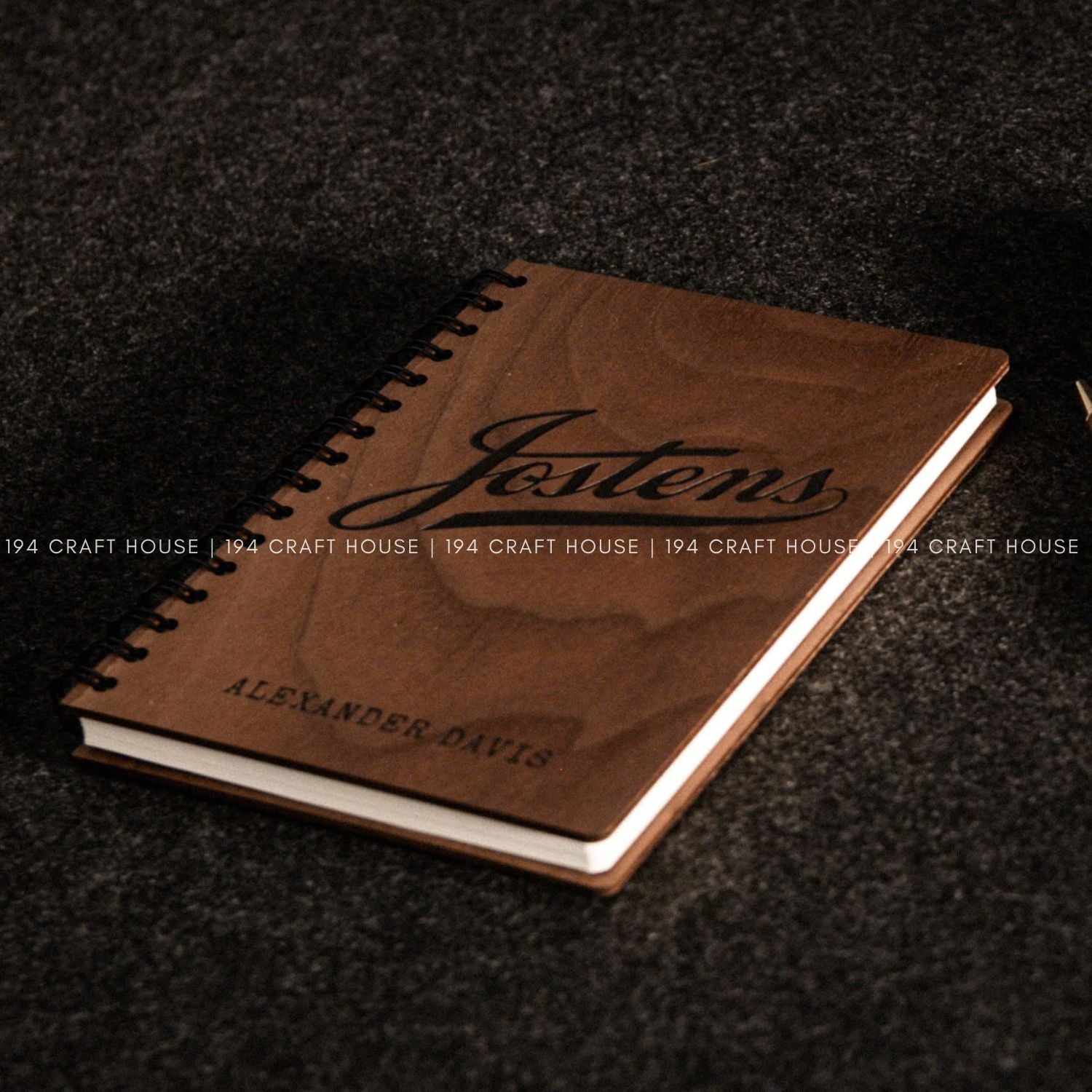 Custom Company Logo Engraved Wooden Notebook Personalized Corporate Gifts