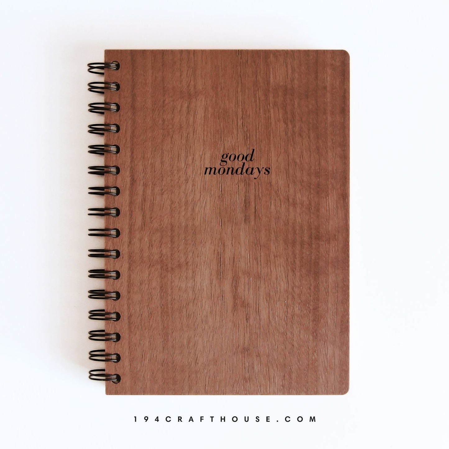 Good Mondays Engraved Wooden Notebook A5 Size