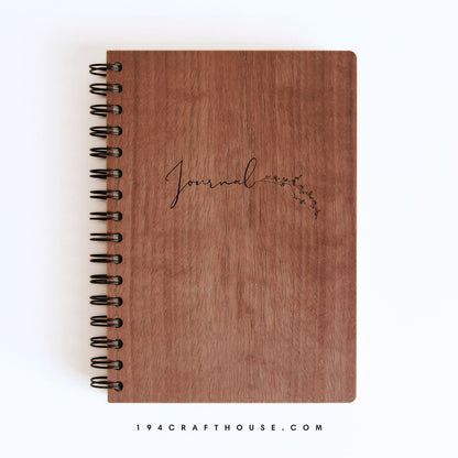 Journal Engraved Wooden Notebook A5 Size