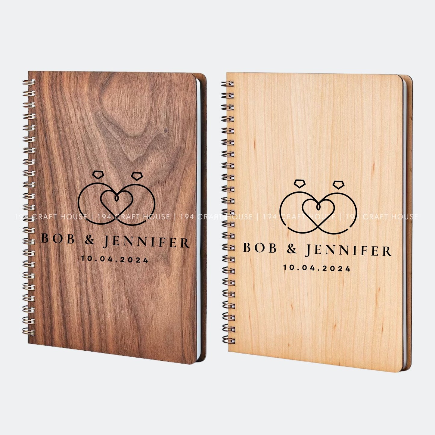 Custom Engraved Notebook Personalized Engagement Gifts