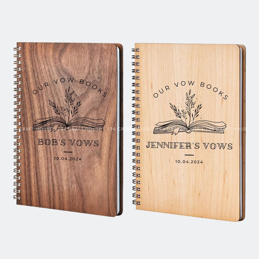 Personalized Our Wedding Vow Book Set of 2