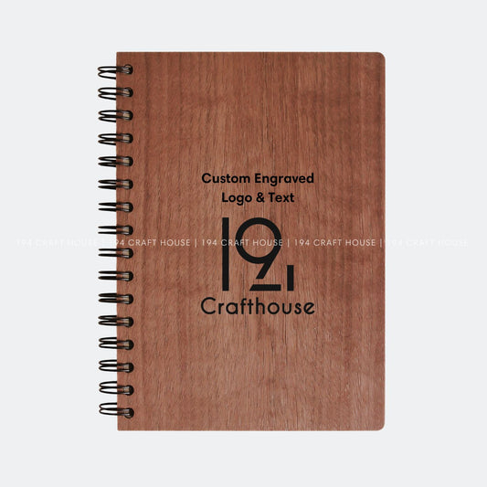 Custom Company Logo Wooden Notebook Personalized Corporate Gift