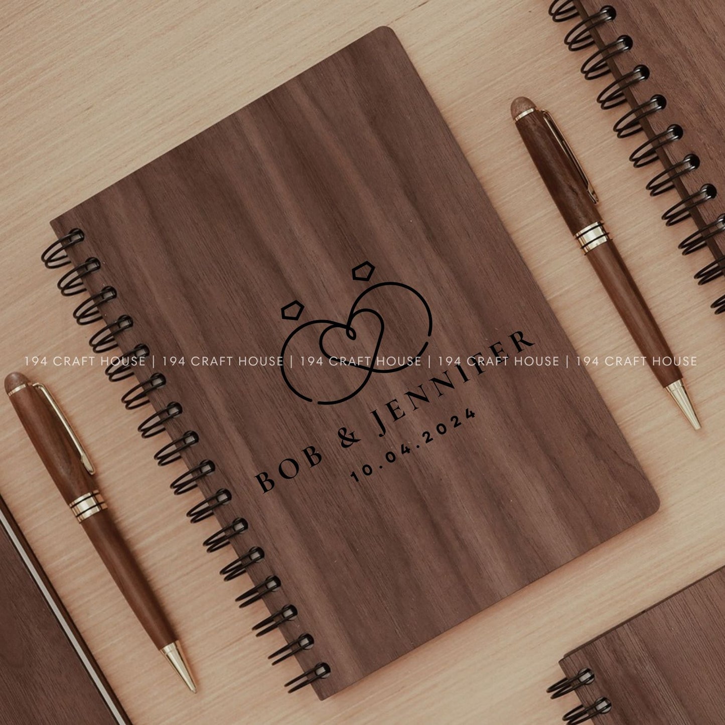 Custom Engraved Notebook Personalized Engagement Gifts