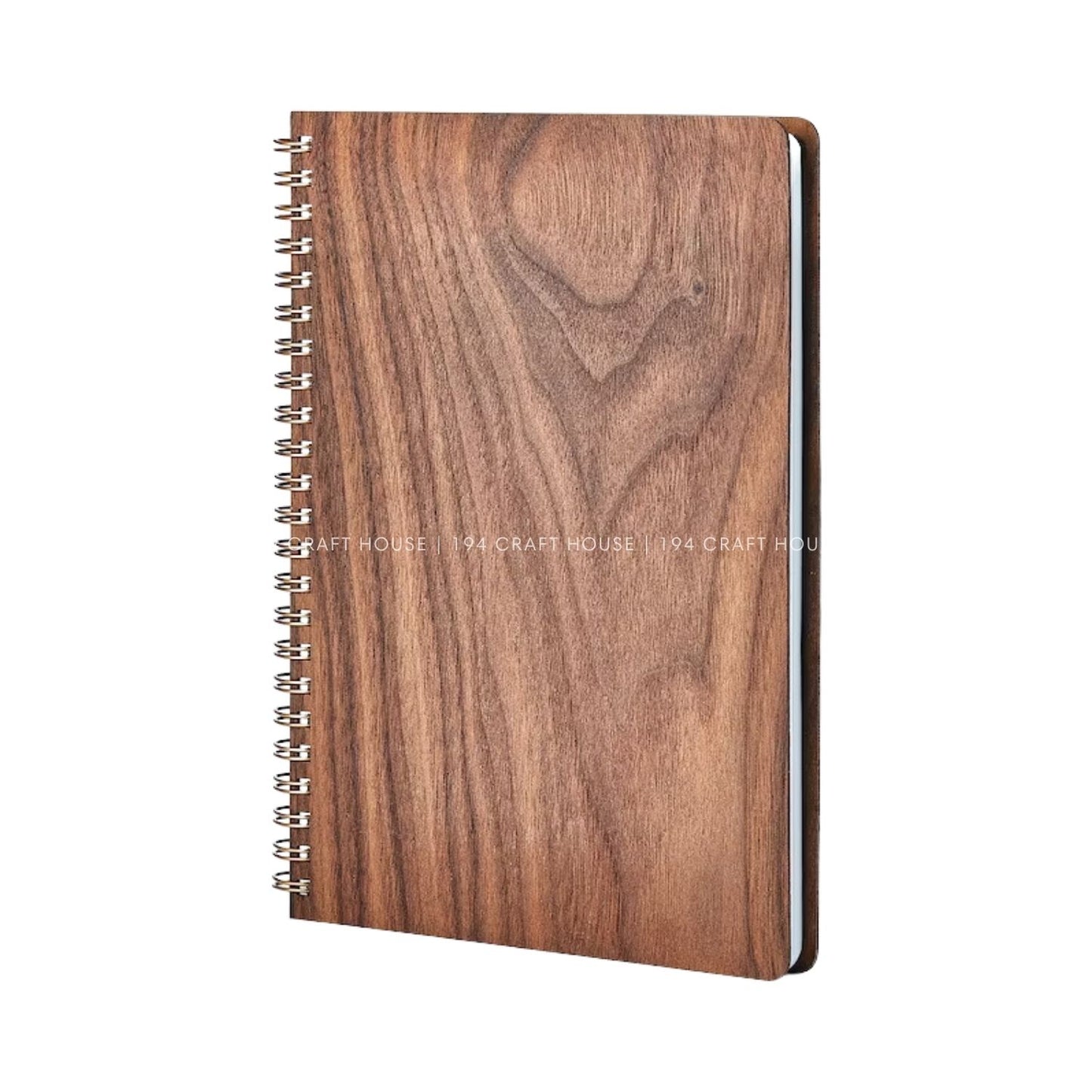 Custom Logo Wooden Spiral Notebook Personalized Corporate Gift