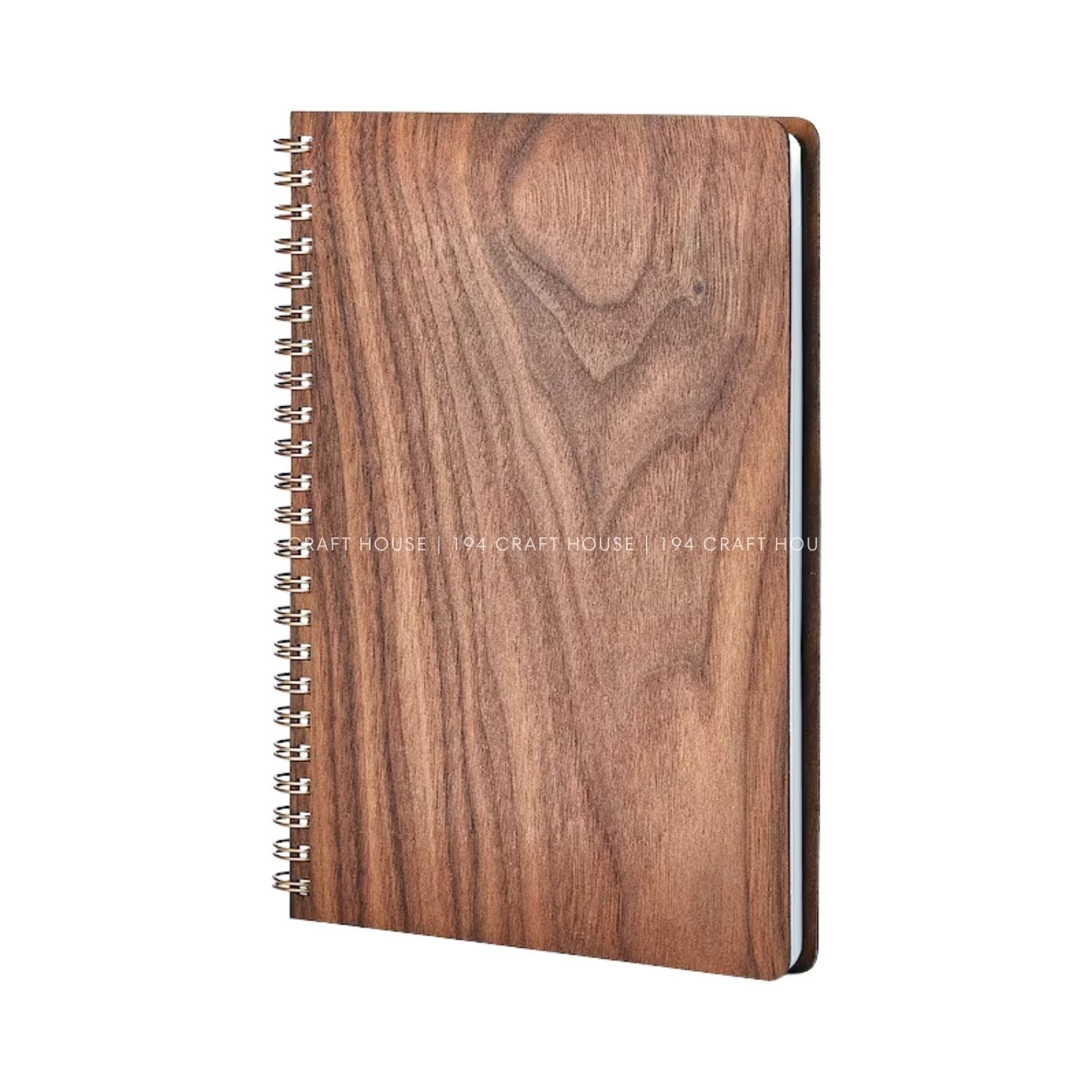 Custom Logo Wooden Spiral Notebook Personalized Corporate Gift