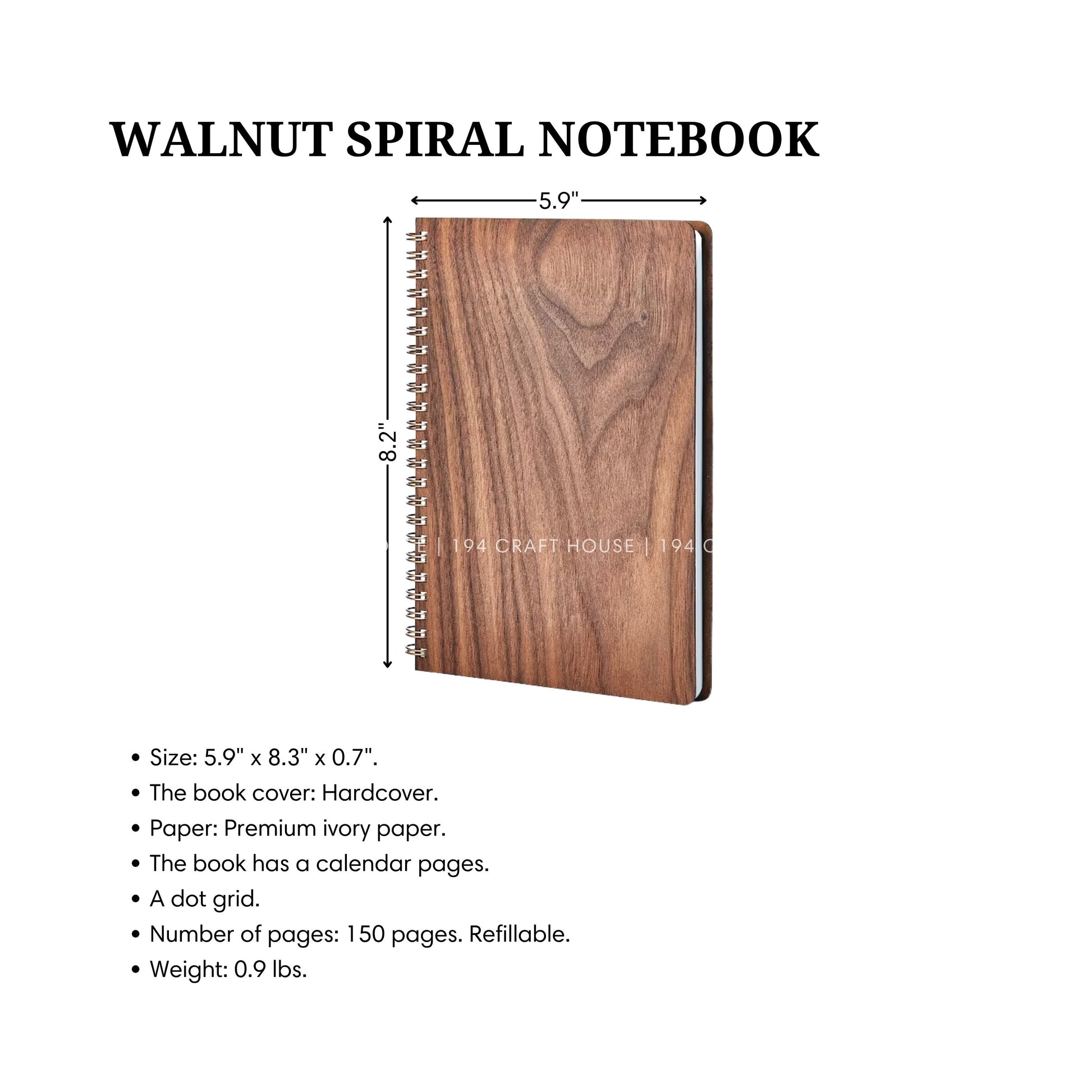 Custom Wooden Spiral Notebook A5: Personalized Office Gifts for Professional & Corporate Gifts