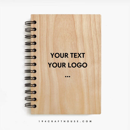 Personalized Maple Wooden Spiral Notebook Journal