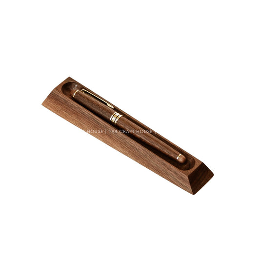 Custom Walnut Wooden Pen With Tray/ Pen Display Personalized Corporate Gift