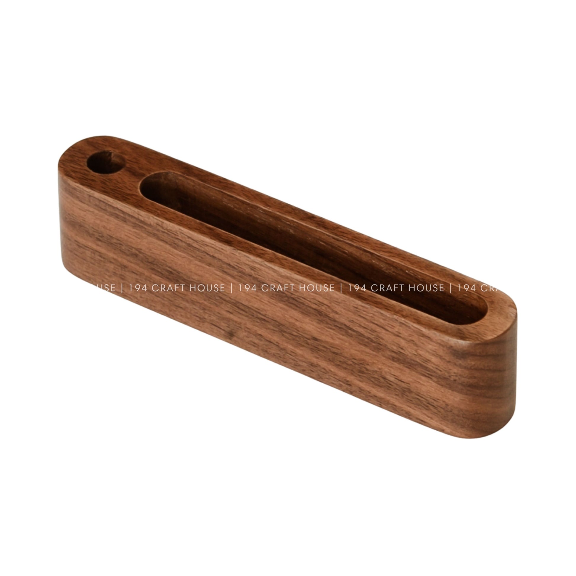Custom Walnut Wooden Card Holder with Pen Slot: Personalized Office Gifts for Professional & Corporate Gifts