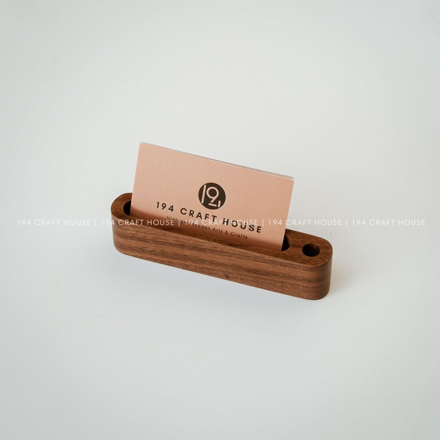 A-011 - Walnut Business Card & Pen Holder