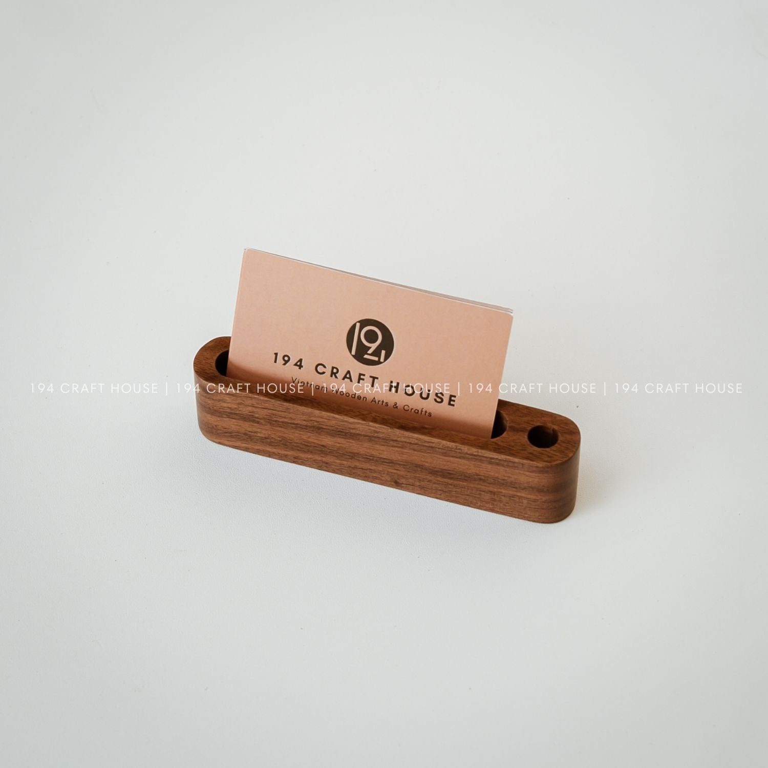A-011 - Walnut Business Card & Pen Holder