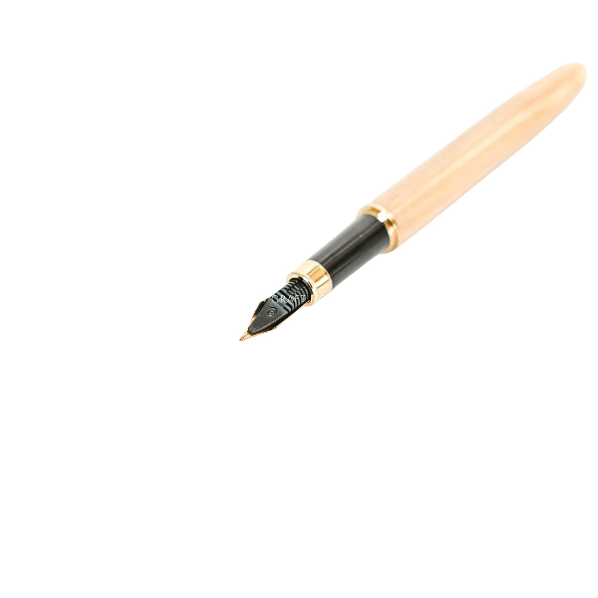 Luxury Maple Fountain Pen: Custom Engraved Name, Logo Personalized Gift for Professional, Corporate Gifts