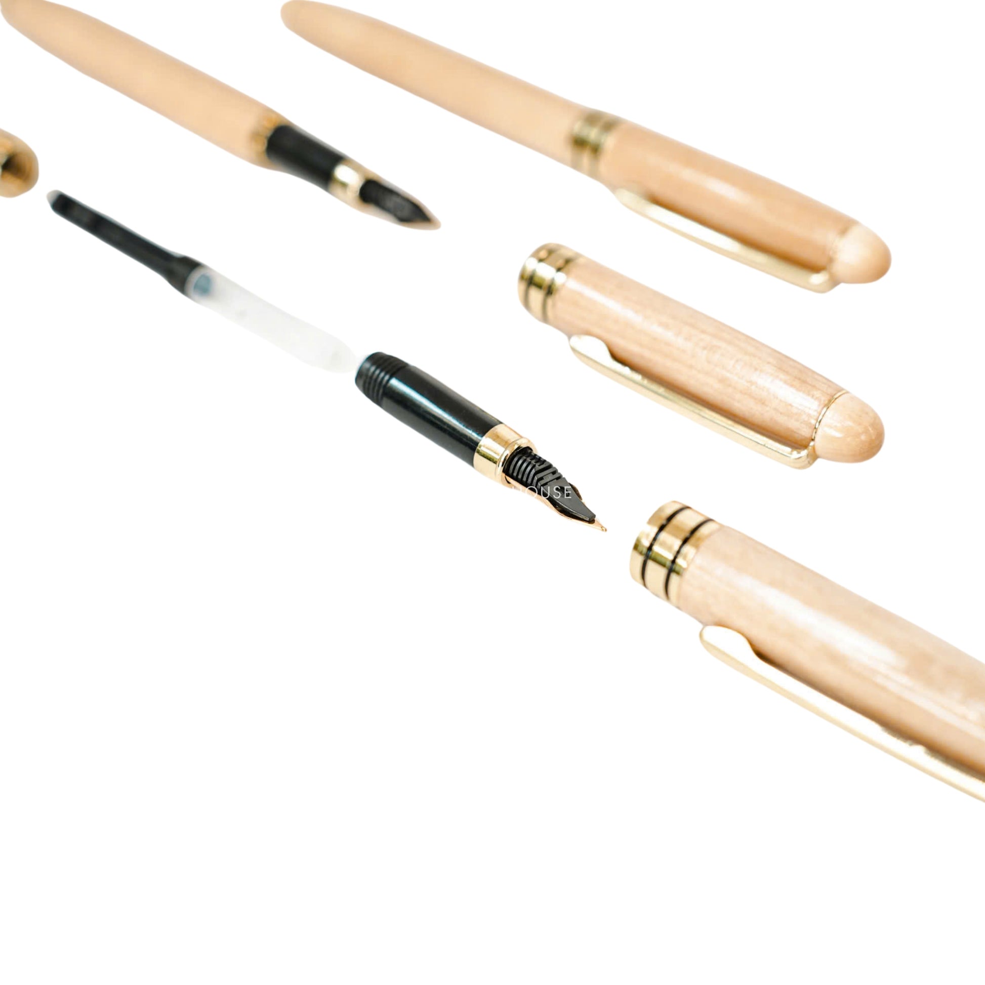 Luxury Maple Fountain Pen: Custom Engraved Name, Logo Personalized Gift for Professional, Corporate Gifts