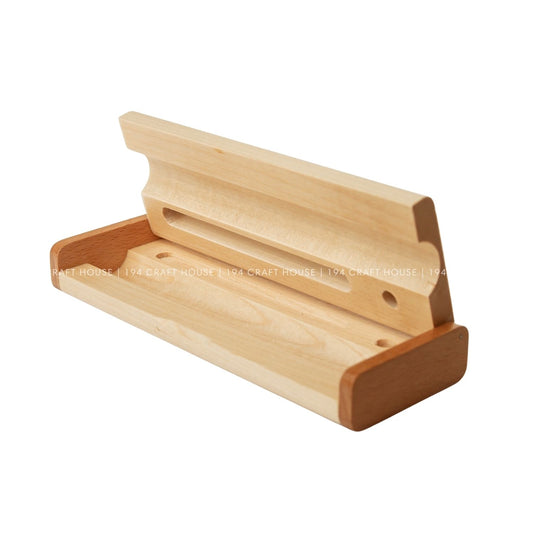 Custom Maple Wooden Pen & Card Holder Personalized Corporate Gift