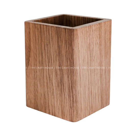 Custom Engraved Walnut Wooden Pen Holders: Personalized Gift for Professional & Logo Corporate Gifts. Minimalist Office Desk Storage & Organizer