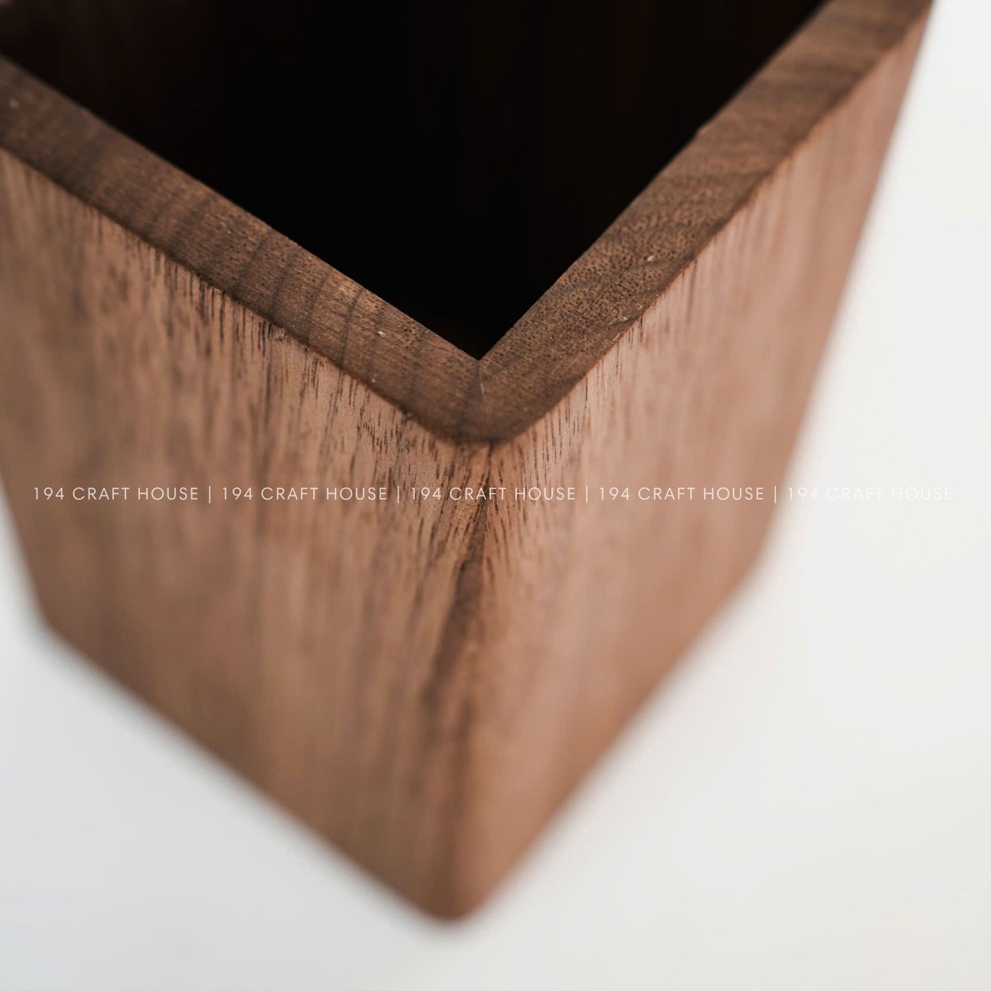 Custom Engraved Walnut Wooden Pen Holders: Personalized Gift for Professional & Logo Corporate Gifts. Minimalist Office Desk Storage & Organizer