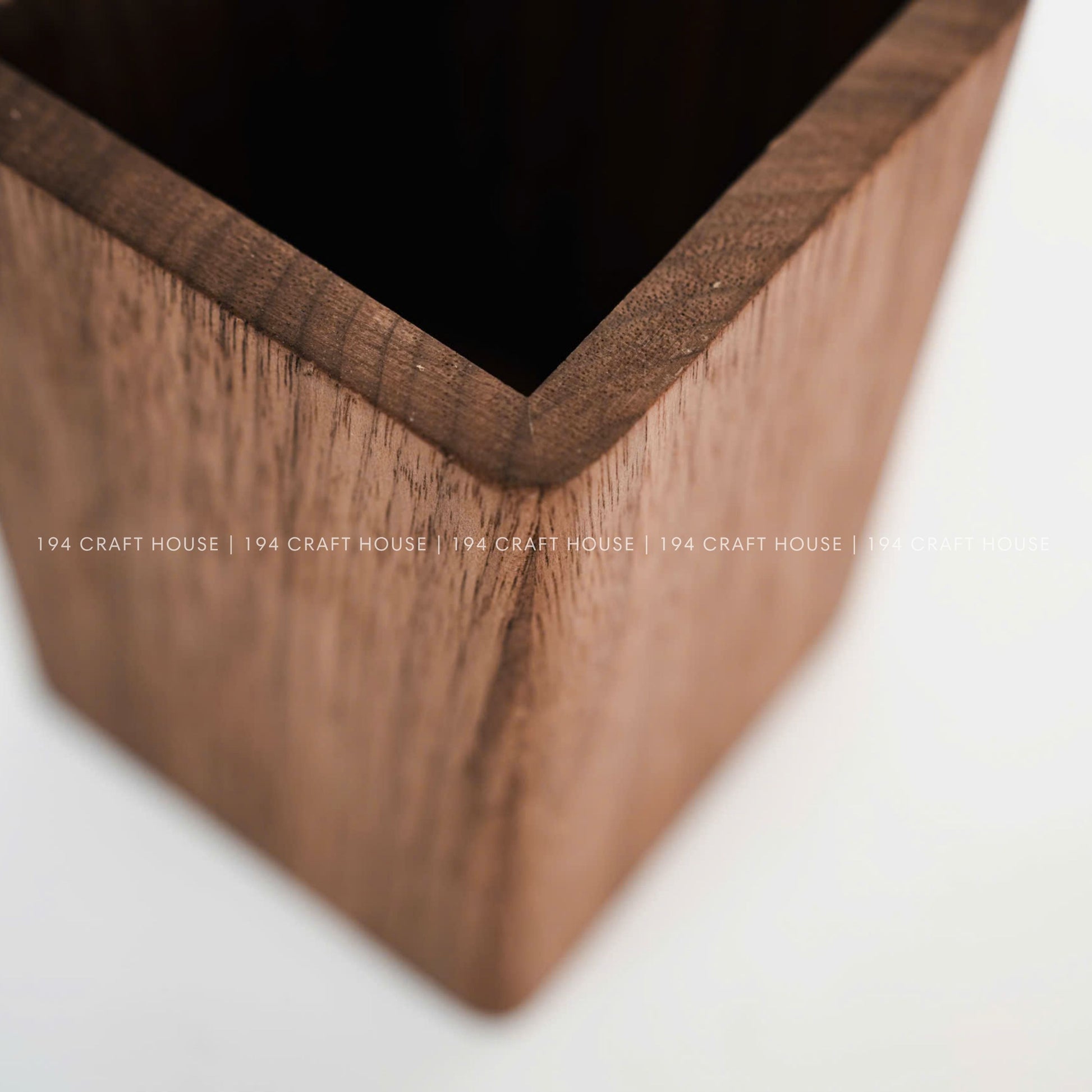 Custom Engraved Walnut Wooden Pen Holders: Personalized Gift for Professional & Logo Corporate Gifts. Minimalist Office Desk Storage & Organizer