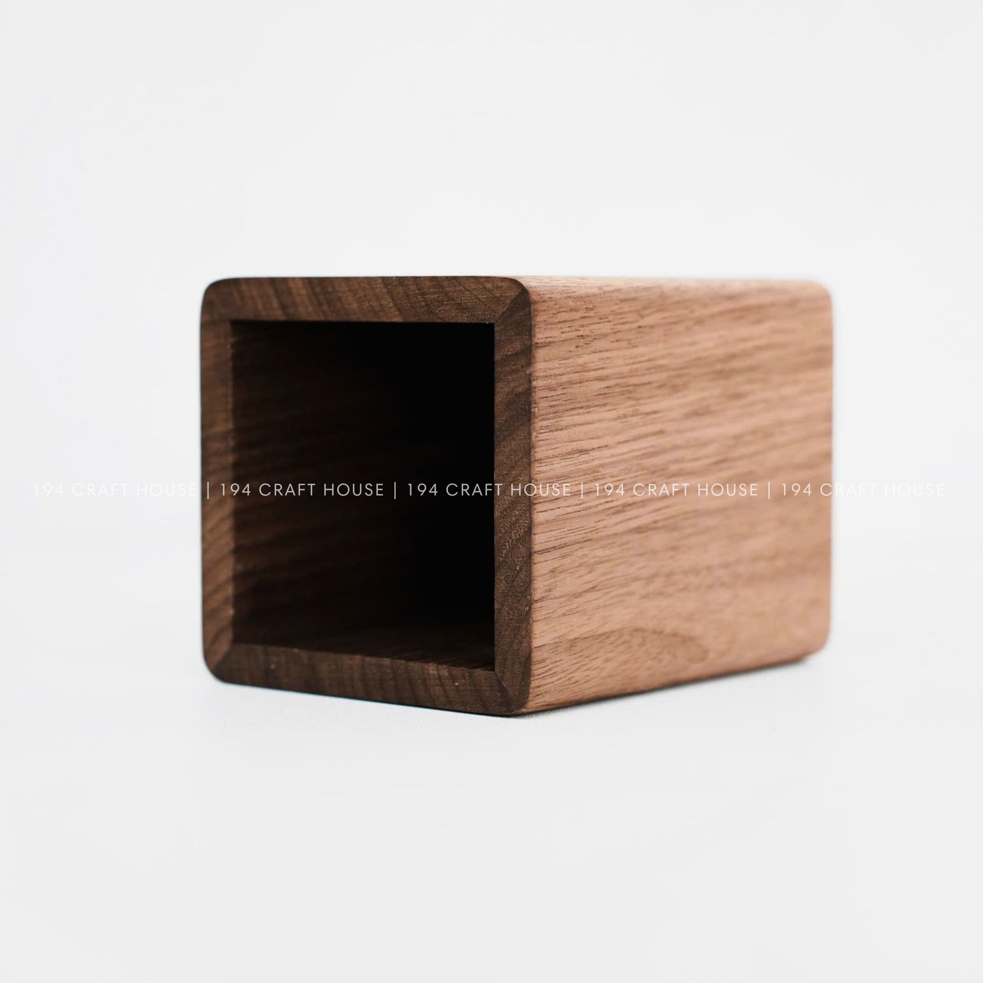 Custom Engraved Walnut Wooden Pen Holders: Personalized Gift for Professional & Logo Corporate Gifts. Minimalist Office Desk Storage & Organizer