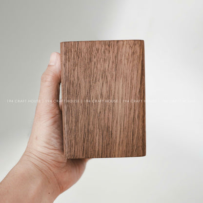 Custom Engraved Walnut Wooden Pen Holders: Personalized Gift for Professional & Logo Corporate Gifts. Minimalist Office Desk Storage & Organizer