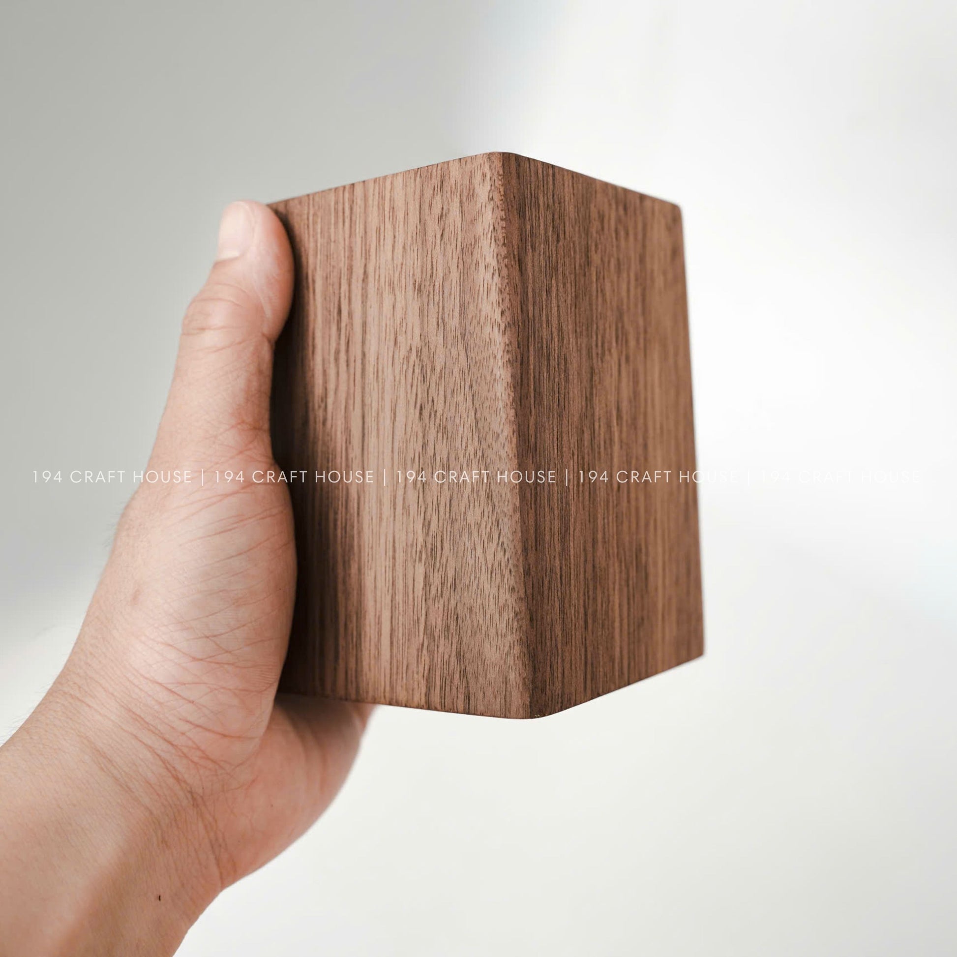 Custom Engraved Walnut Wooden Pen Holders: Personalized Gift for Professional & Logo Corporate Gifts. Minimalist Office Desk Storage & Organizer
