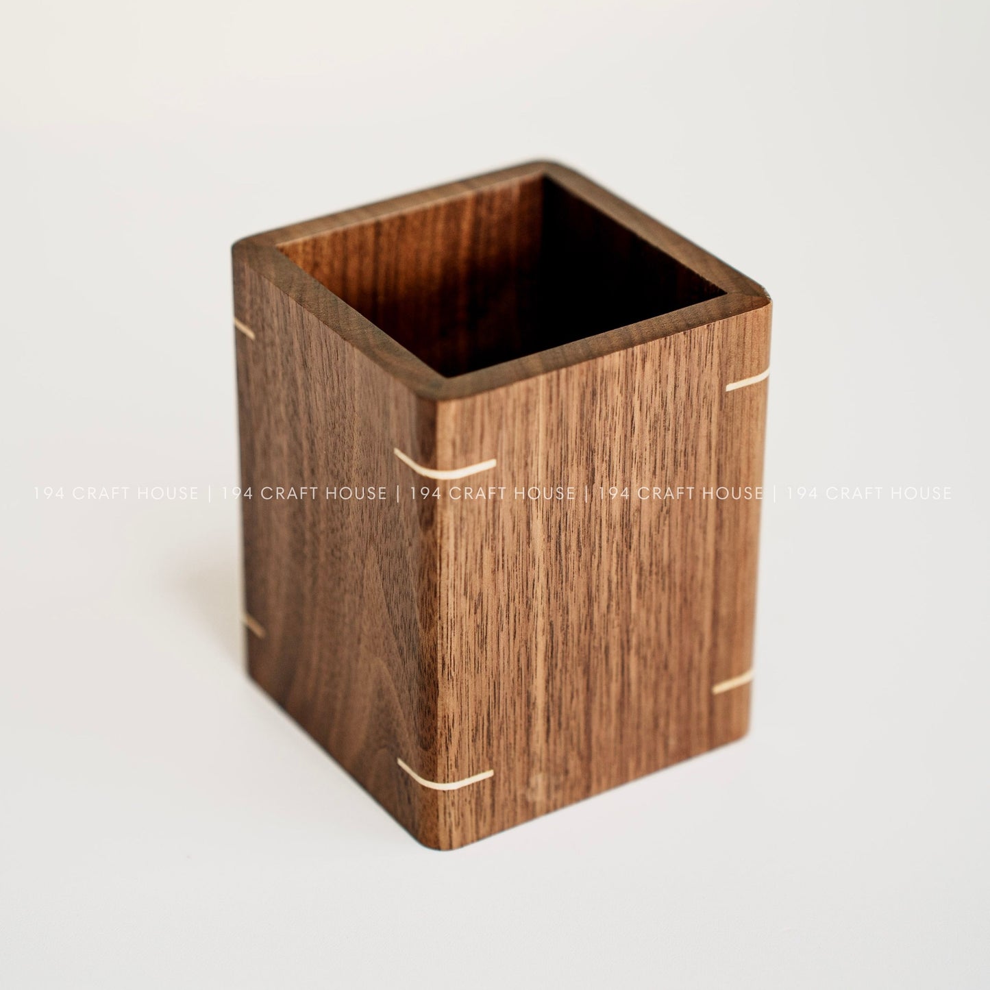 Personalized Walnut Wooden Pen Holder For Desk Custom Engraved Name Gift for Dad, Mom, Teacher, Lawyer, Doctor, Realtor, Company Logo Corporate Gifts for Employees, Executive, New Job Gifts, New Hire Gifts, Welcome Team Gifts, Gift for Clients, Desk Organizer, Minimalist Office Decor, University School Gifts, Engineer Gifts