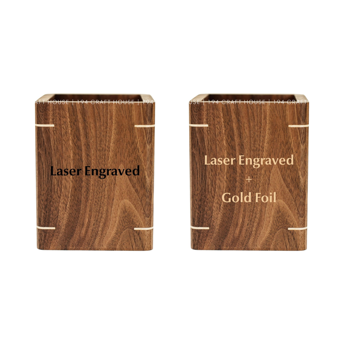 Personalized Walnut Wooden Pen Holder For Desk Custom Engraved Name Gift for Dad, Mom, Teacher, Lawyer, Doctor, Realtor, Company Logo Corporate Gifts for Employees, Executive, New Job Gifts, New Hire Gifts, Welcome Team Gifts, Gift for Clients, Desk Organizer, Minimalist Office Decor, University School Gifts, Engineer Gifts