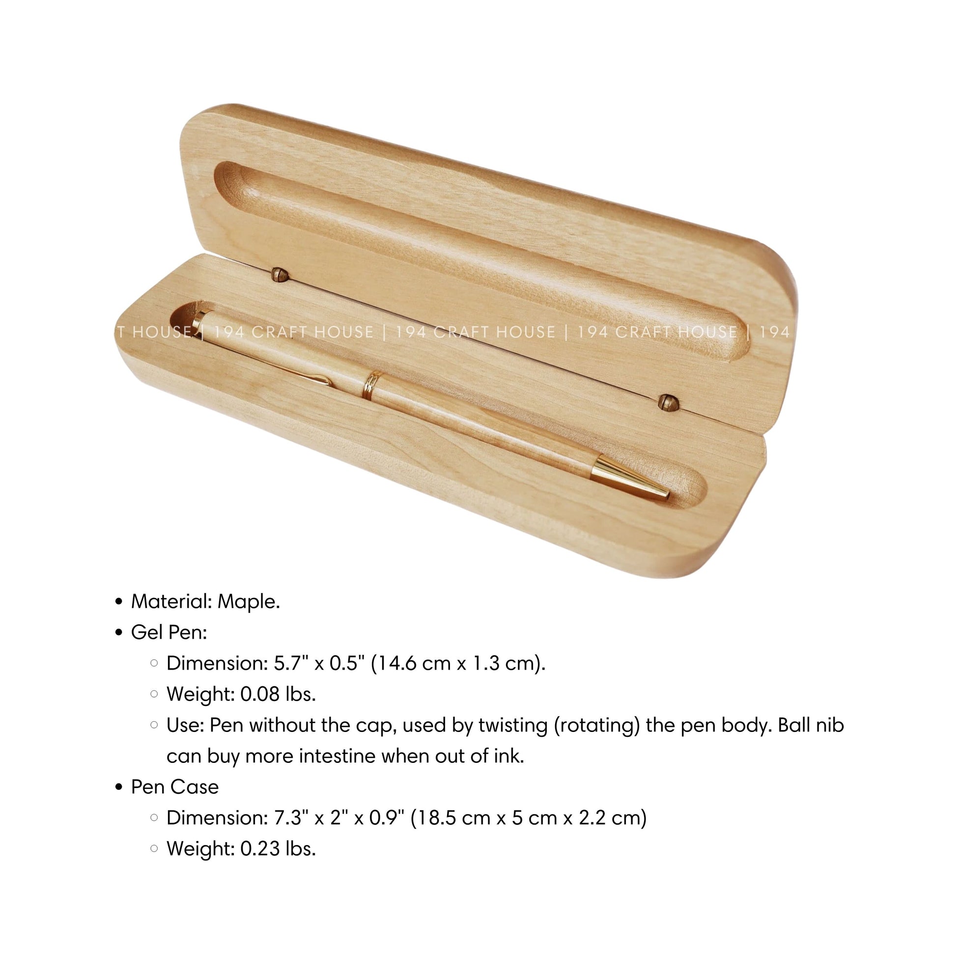 Custom Walnut Wooden Pen Case, Pen Box, Pen Holder: Personalized Office Gifts for Professional & Corporate Gifts
