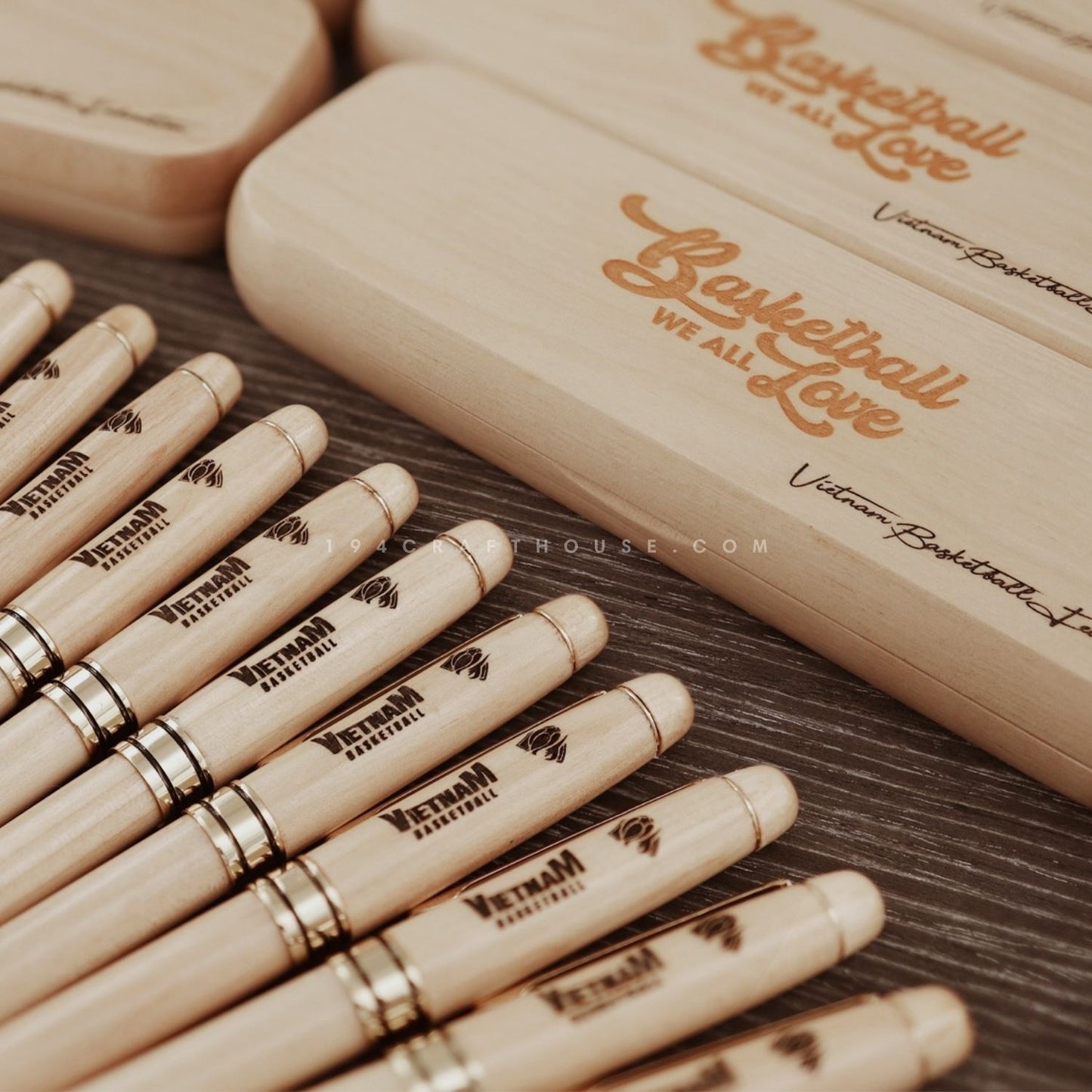 Personalized Maple Fountain Pen And Case Set