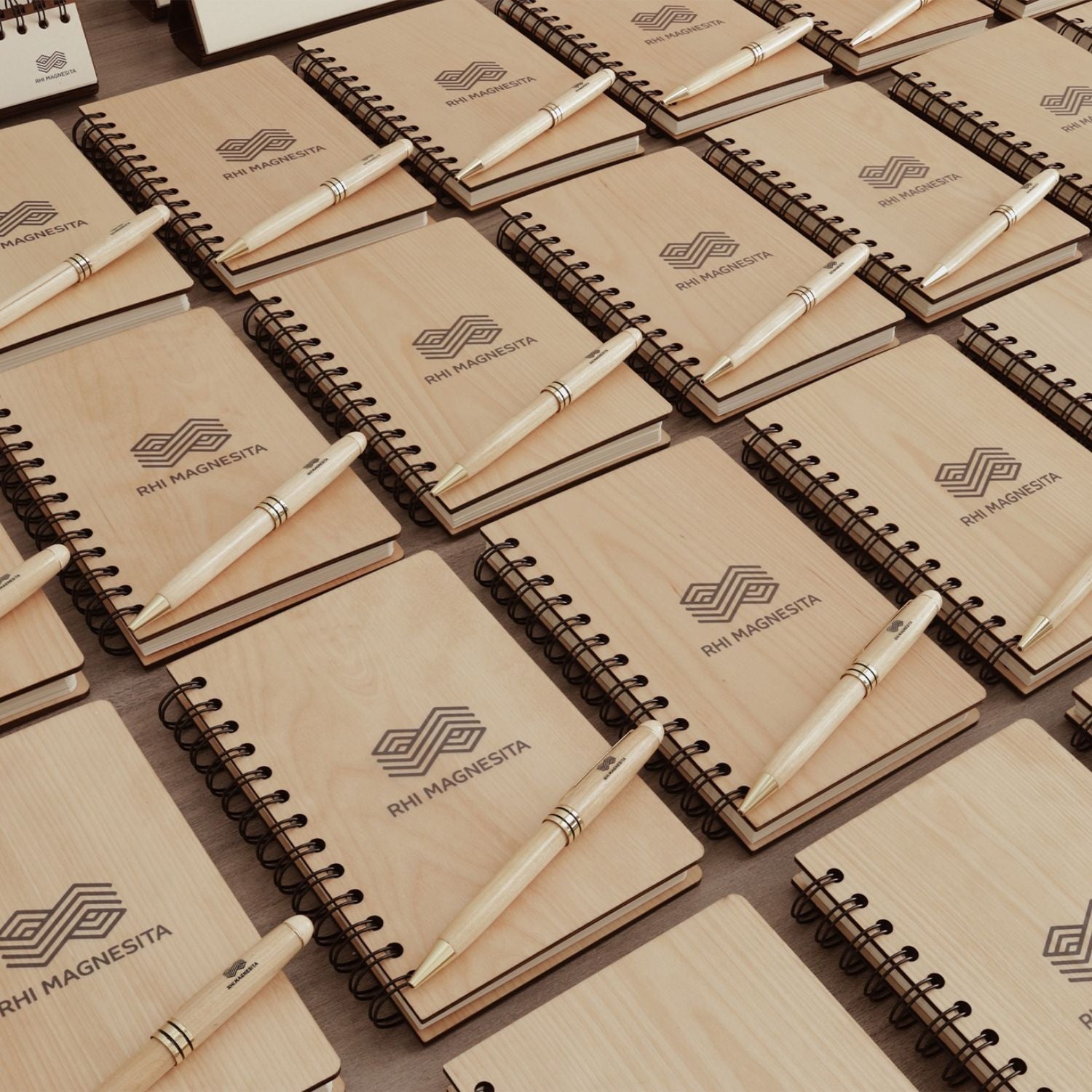 Maple Wooden Pen and Notebook Set - Custom Logo Engraved Personalized Corporate Gift
