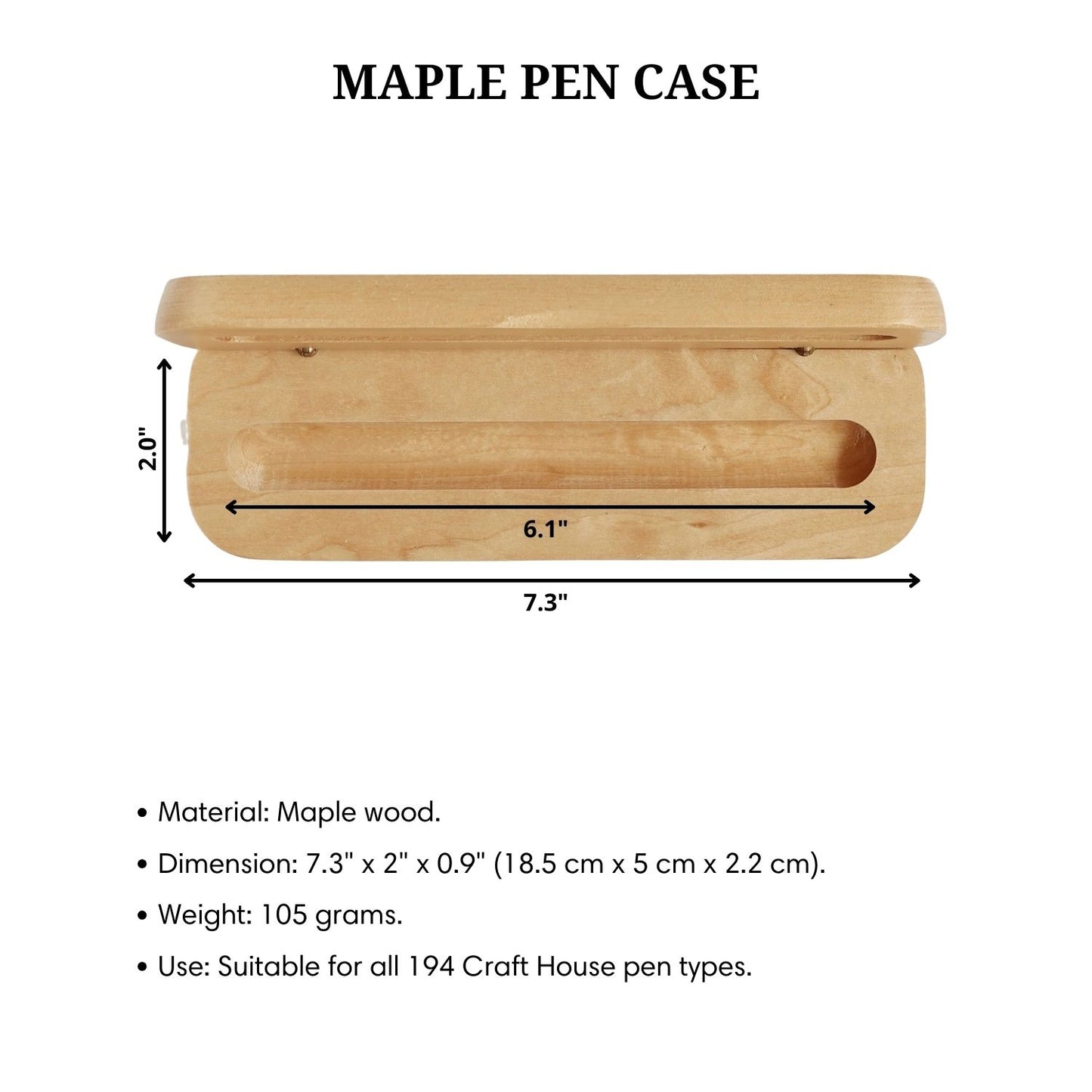 Engraved Maple Fountain Pen With Case Set Personalized Gift