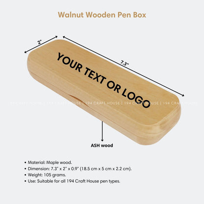 Personalized Maple Fountain Pen And Case Set