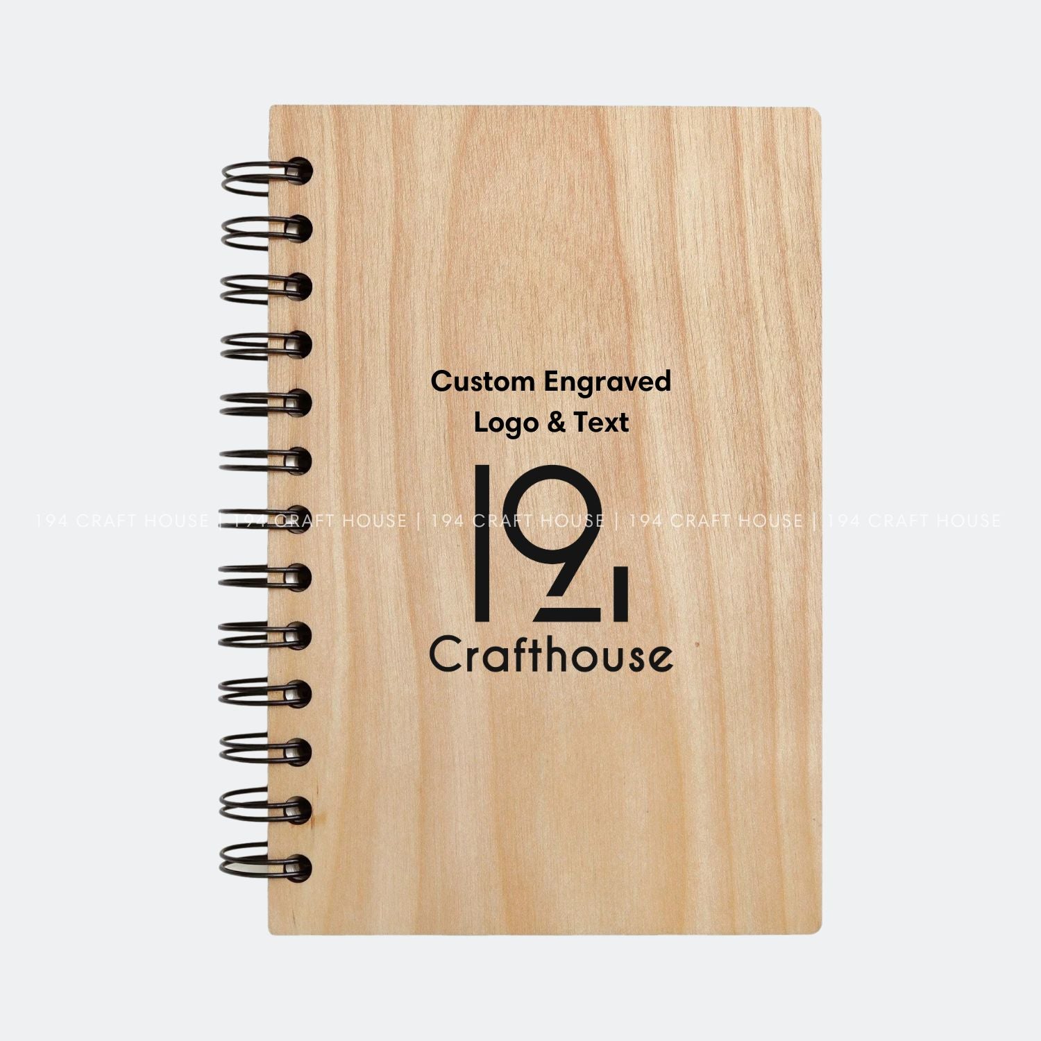 Custom Company Logo Wooden Notebook Personalized Corporate Gift