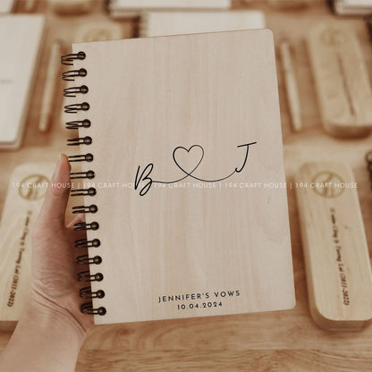 Monogram Vow Books Set Personalized Wedding Gifts