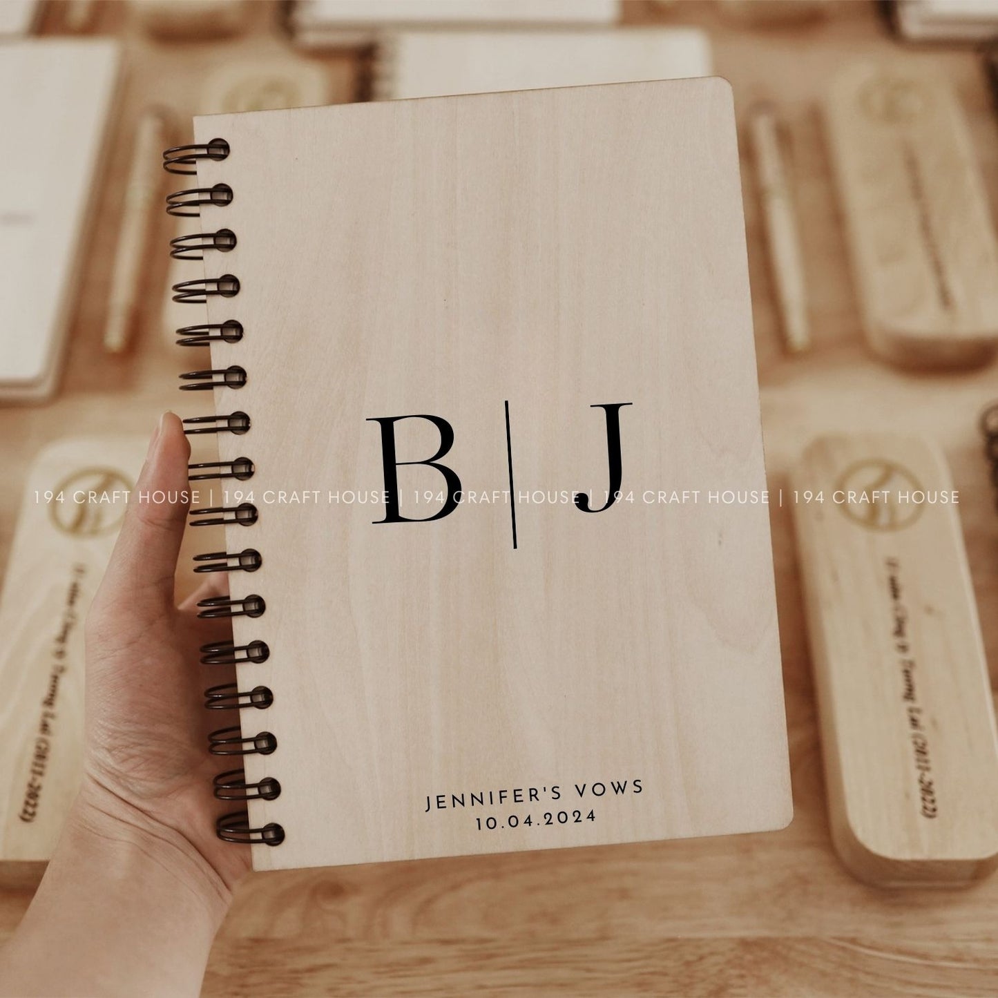 Custom Monogram Vow Book Personalized Wedding Gifts