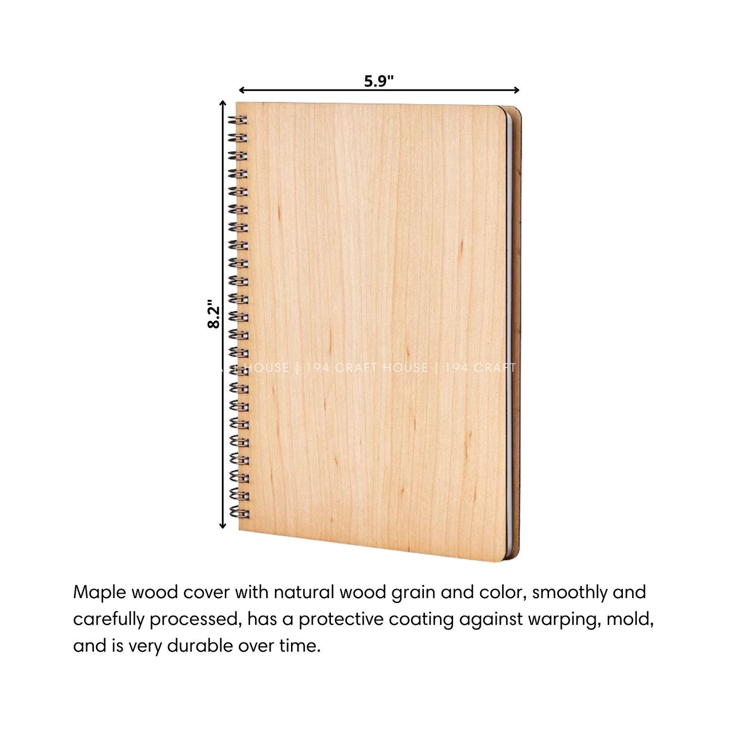 I Love You Mom: Engraved Maple Notebook