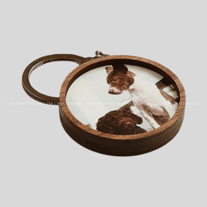 Custom Round Wooden Keychain: Personalized Engraved Logo, Name, Message, 3D layer shape. Personalized gift for wedding favors, bridal shower favors, birthday gifts, or bulk gift for corporate gift for employee, clients, branding, marketing, event gifts, promotional gifts