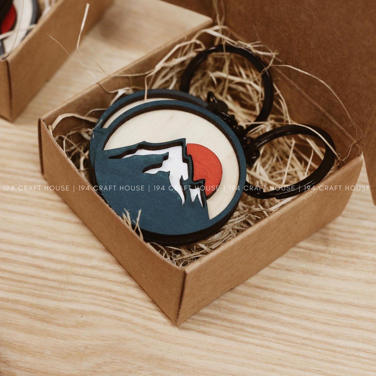 Custom Round Wooden Keychain: Personalized Engraved Logo, Name, Message, 3D layer shape. Personalized gift for wedding favors, bridal shower favors, birthday gifts, or bulk gift for corporate gift for employee, clients, branding, marketing, event gifts, promotional gifts