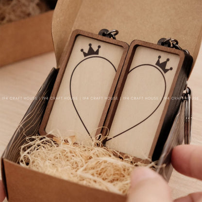 Couple Keychain: Custom Wooden Keychain: Personalized Keychain Gifts, Bulk Keychain Custom Logo Corporate Business Gifts for Employees, Gift for Clients, Appreciation Gifts, Branding Gifts, Event Gifts, Marketing Gifts, Promotional Gifts, School Gifts for Student, Universiry Gift for Teacher