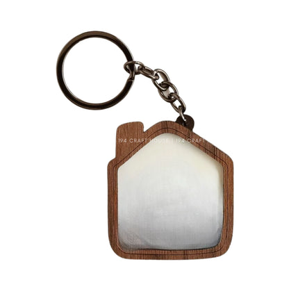 Personalized Wooden Home Keychain: Custom Gift for New Home, Sweet Home Keychain, Corporate Gift for Clients, Employees, Real Estate Companies, Construction Companies, Hotels
