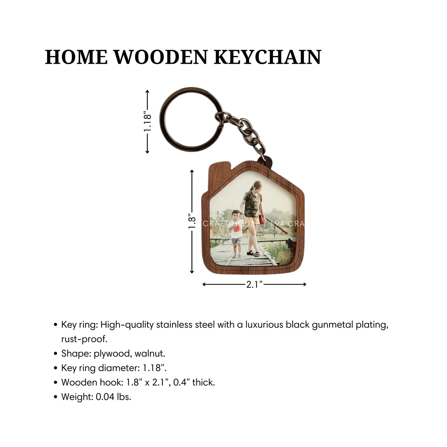 Personalized Wooden Home Keychain: Custom Gift for New Home, Sweet Home Keychain, Corporate Gift for Clients, Employees, Real Estate Companies, Construction Companies, Hotels