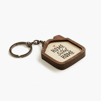 Personalized Wooden Home Sweet Home Keychain: Custom Gift for New Home, Sweet Home Keychain, Corporate Gift for Clients, Employees, Real Estate Companies, Construction Companies, Hotels