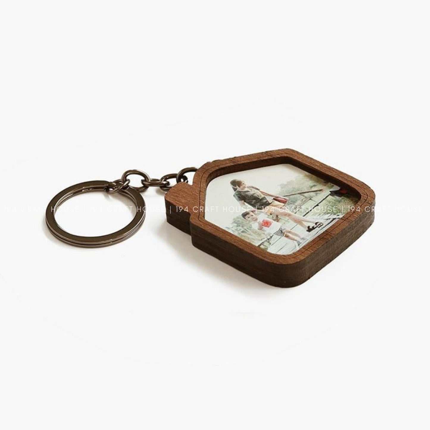Personalized Wooden Home Keychain: Custom Gift for New Home, Sweet Home Keychain, Corporate Gift for Clients, Employees, Real Estate Companies, Construction Companies, Hotels