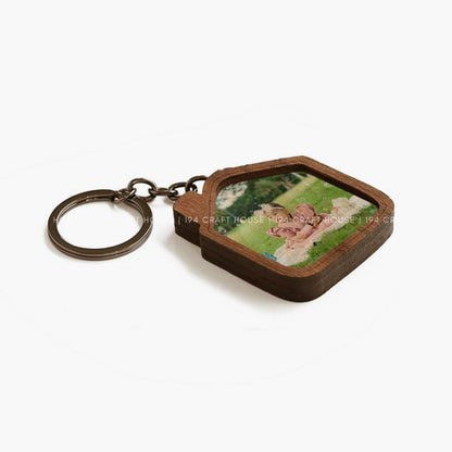 Personalized Wooden Home Keychain: Custom Gift for New Home, Sweet Home Keychain, Corporate Gift for Clients, Employees, Real Estate Companies, Construction Companies, Hotels