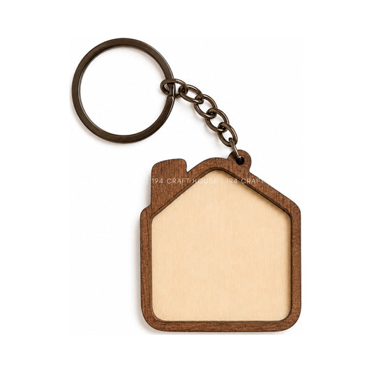 Personalized Wooden Home Keychain: Custom Gift for New Home, Sweet Home Keychain, Corporate Gift for Clients, Employees, Real Estate Companies, Construction Companies, Hotels