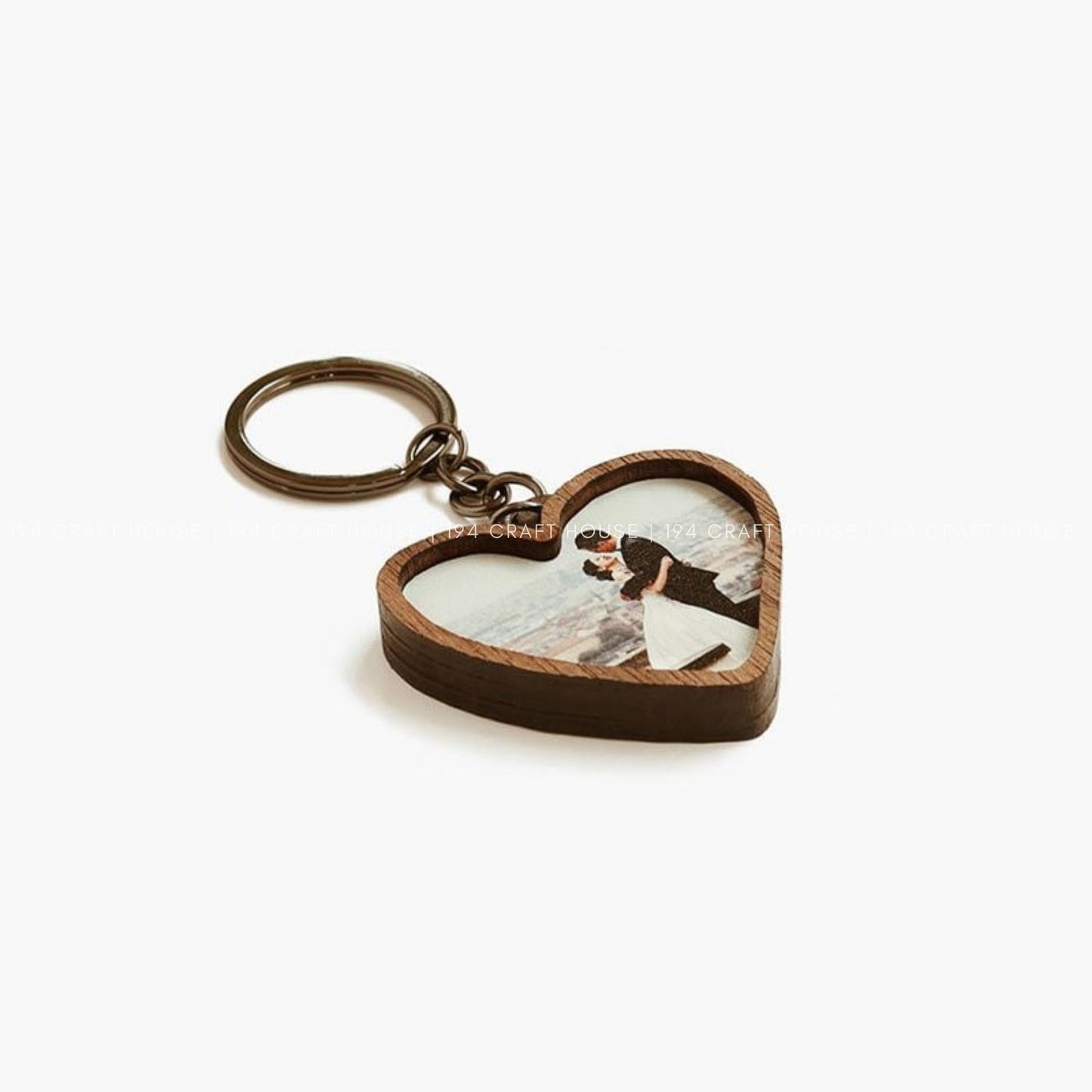 Heart Wooden Keychain: Personalized Gift for birthday, wedding gifts, Her, Him, Mother's Day gift for Mom, Father's Day gift for Dad, Custom Corporate Gifts