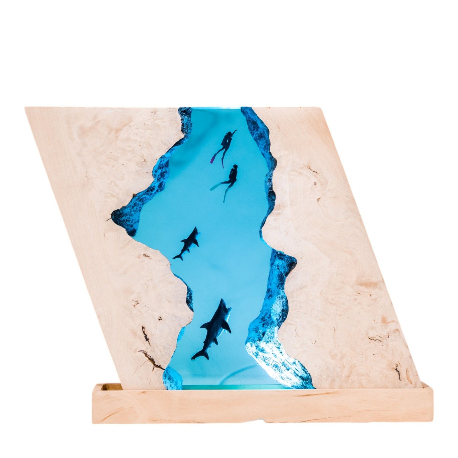 Shark Ocean Resin Night Light: Resin Lamp Streamer & Playroom Decor, Personalized Gift