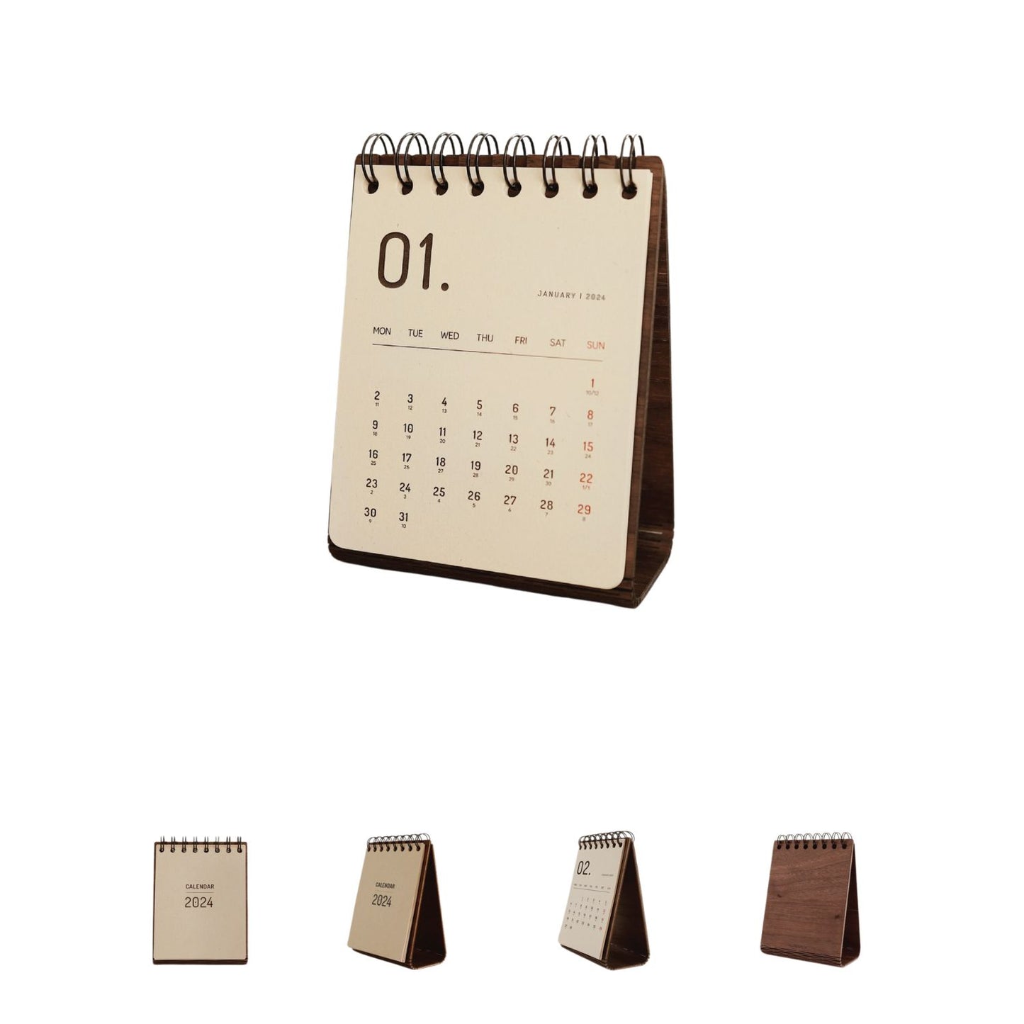 Personalized Vertical wooden desk calendar