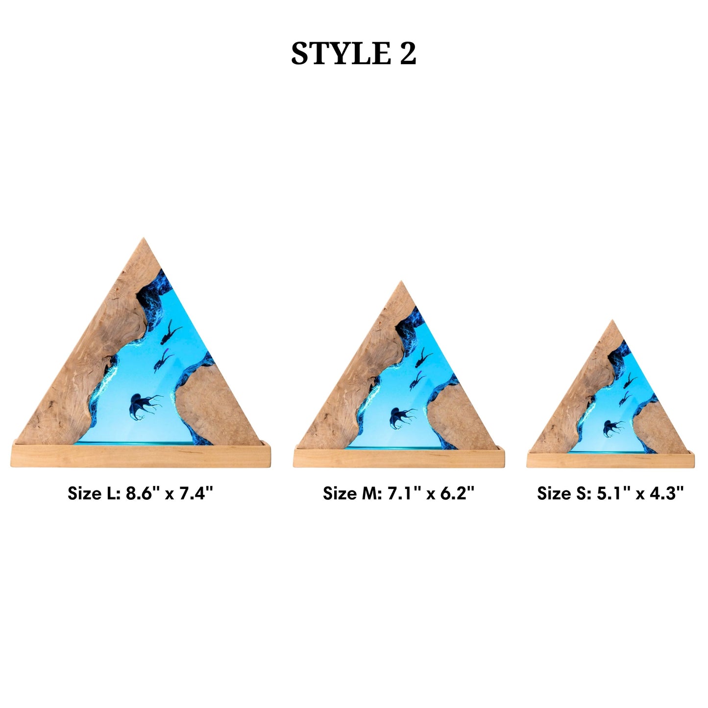 Octopus and Scuba Diver Ocean Resin Night Light: Resin Lamp Streamer & Playroom Decor, Personalized Gift