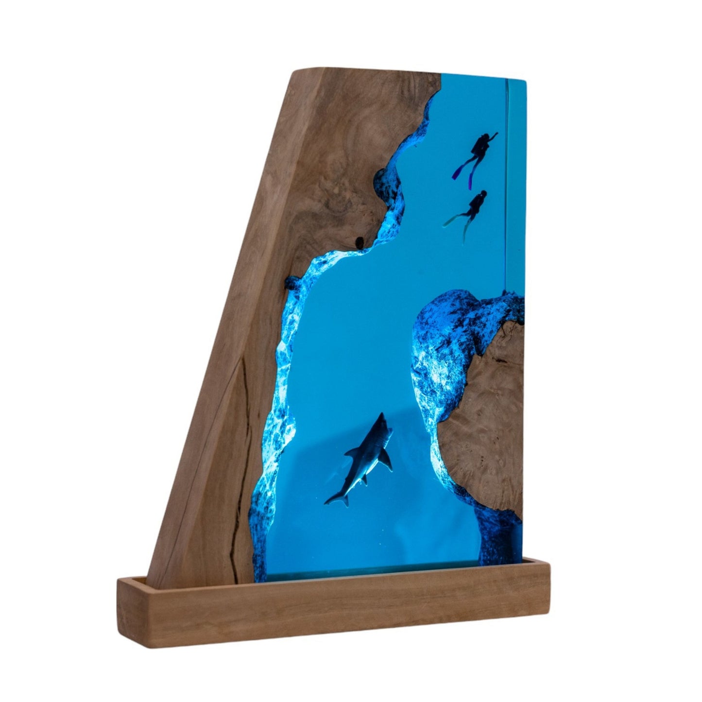 Shark Ocean Resin Night Light: Resin Lamp Streamer & Playroom Decor, Personalized Gift