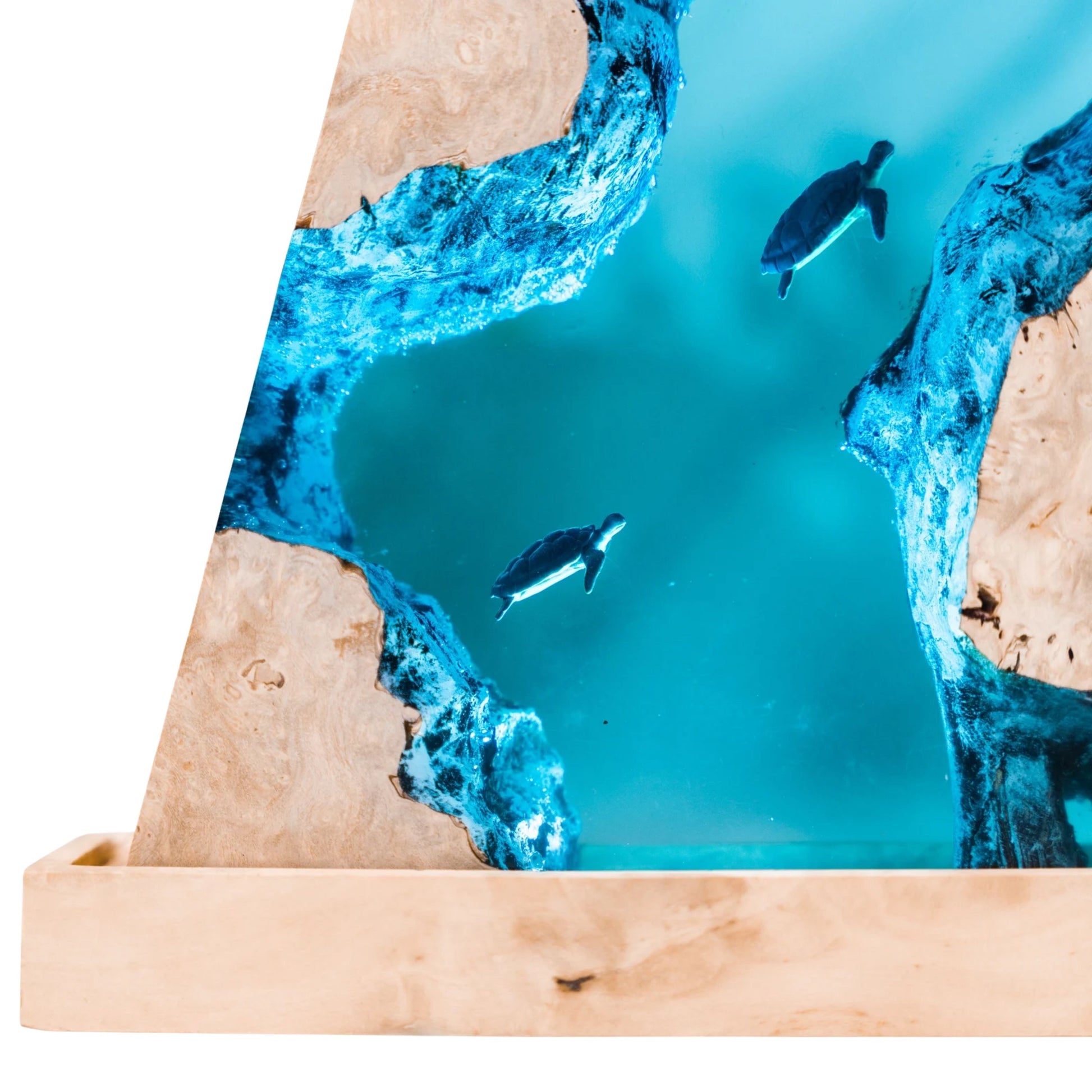 Turtle and Scuba Diver Ocean Resin Night Light: Resin Lamp Streamer & Playroom Decor, Personalized Gift